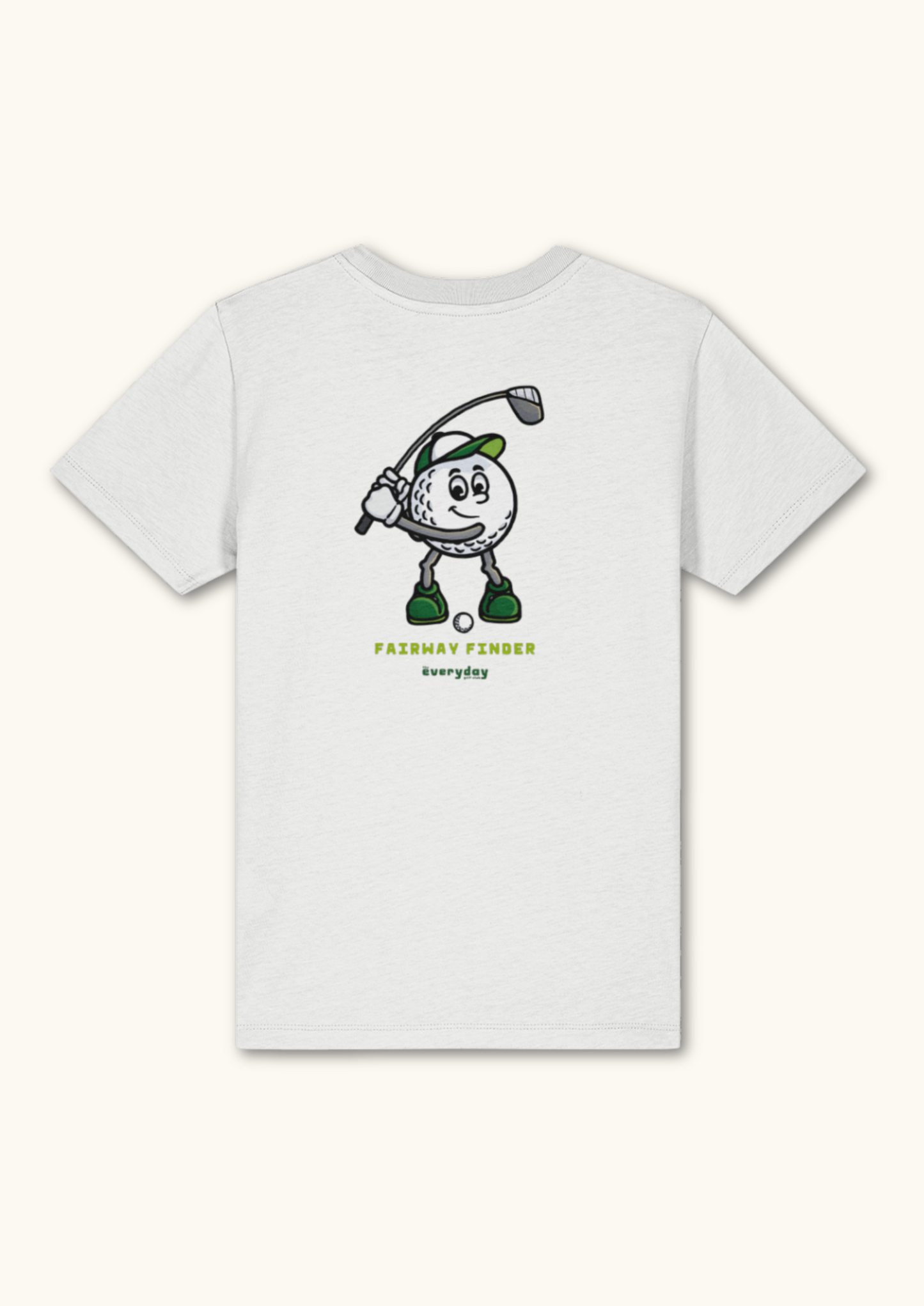 Fairway Finder graphic kids golf t-shirt in organic cotton for junior golfers