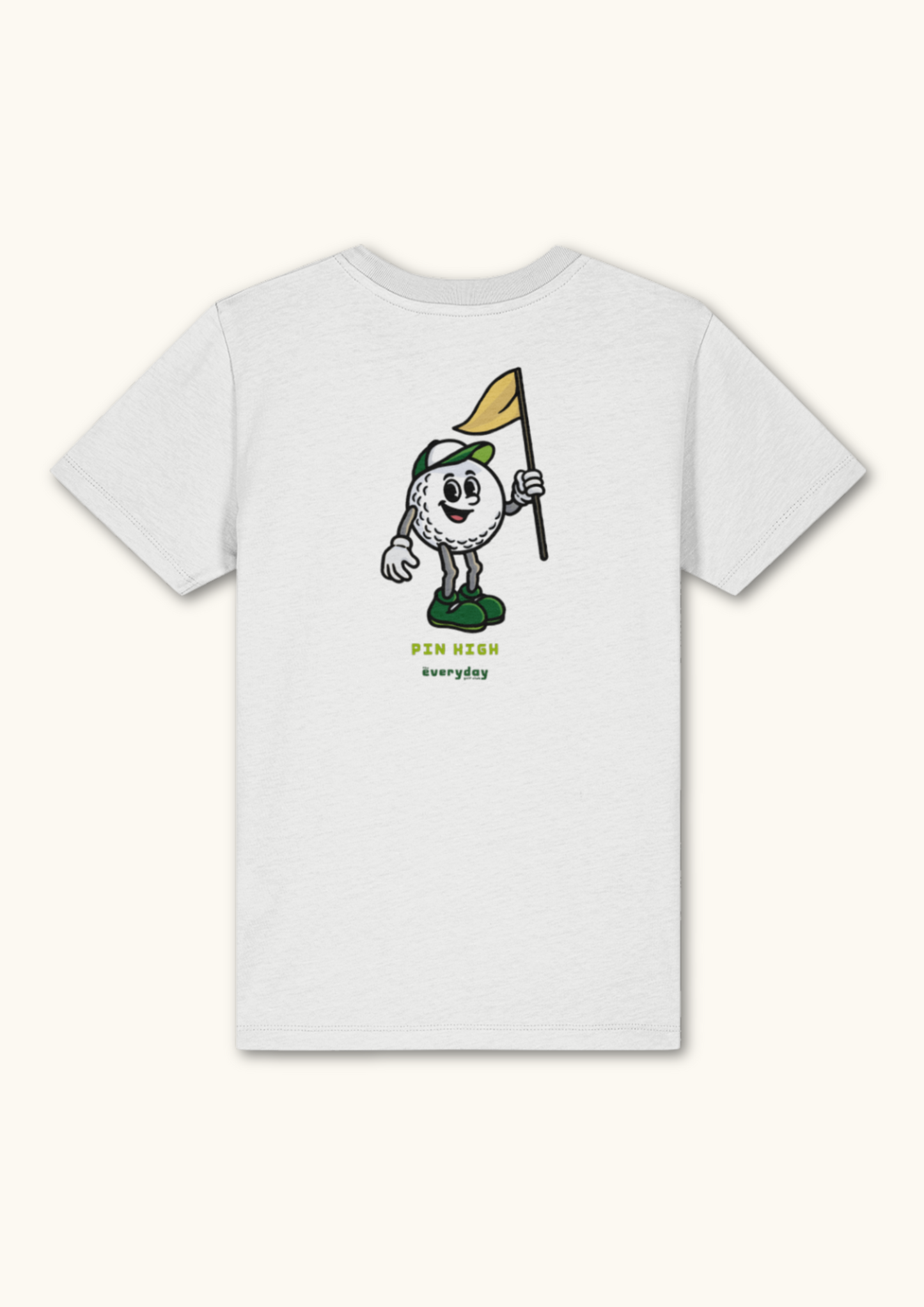Pin High graphic kids golf t-shirt in organic cotton for young approach shot artists
