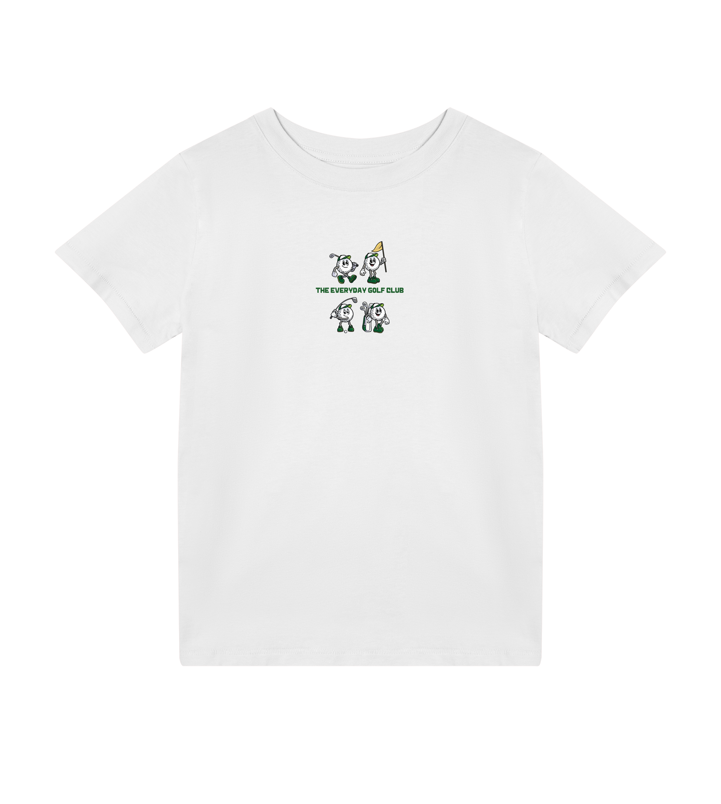 4 Ball square graphic kids golf t-shirt in cotton PurePrint fabric for young golf enthusiasts