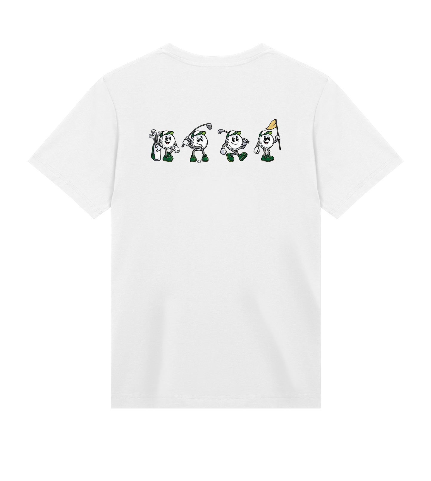 4 Ball back graphic oversized men's golf t-shirt in combed ringspun cotton for male golfers