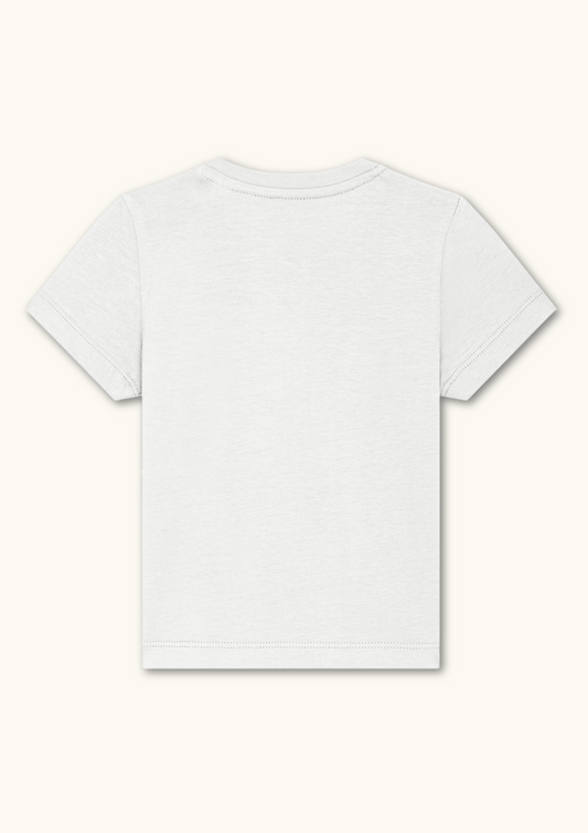 Baby golf t-shirt in organic cotton with shoulder snaps back