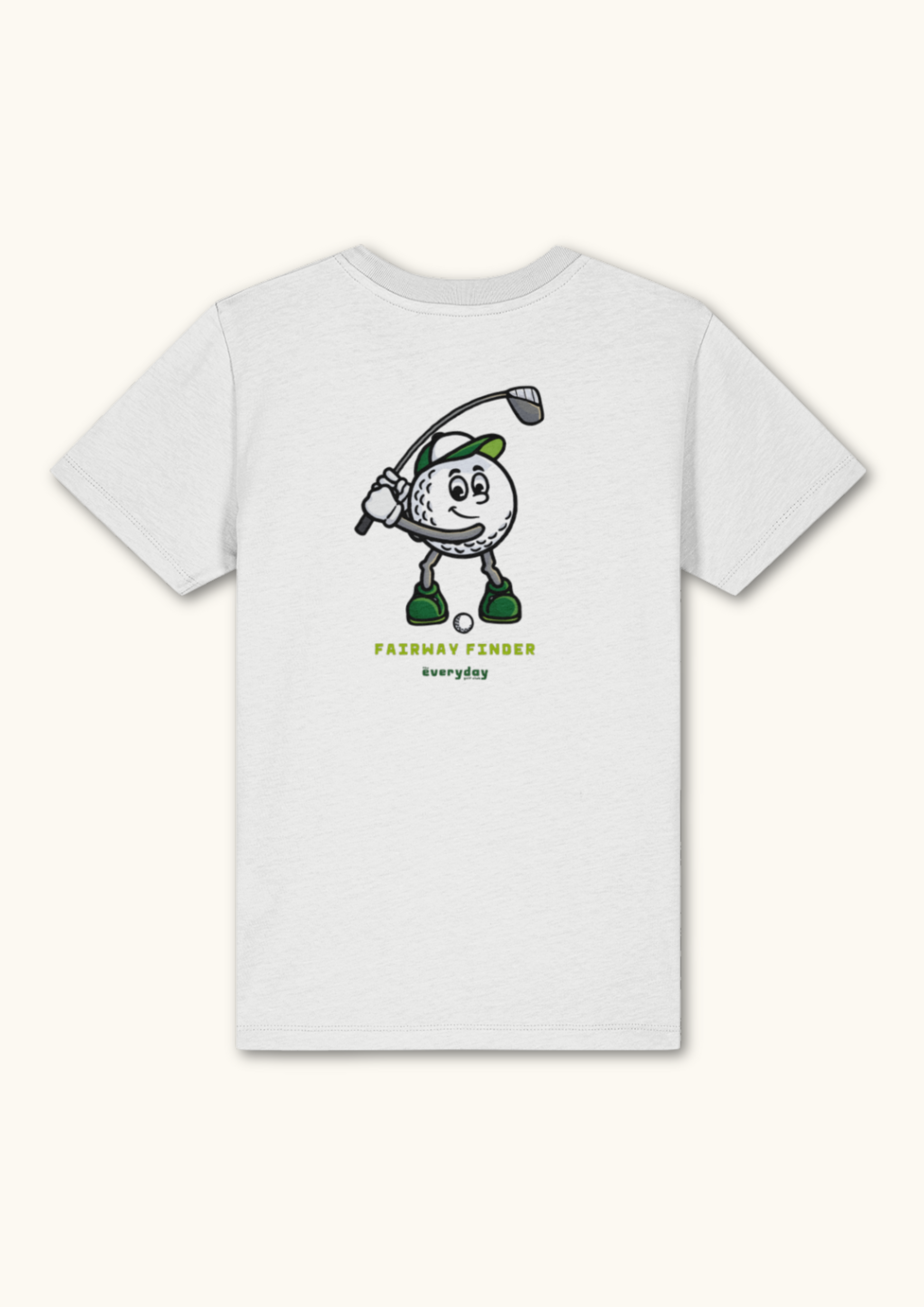 Fairway Finder graphic kids golf t-shirt in organic cotton for junior golfers