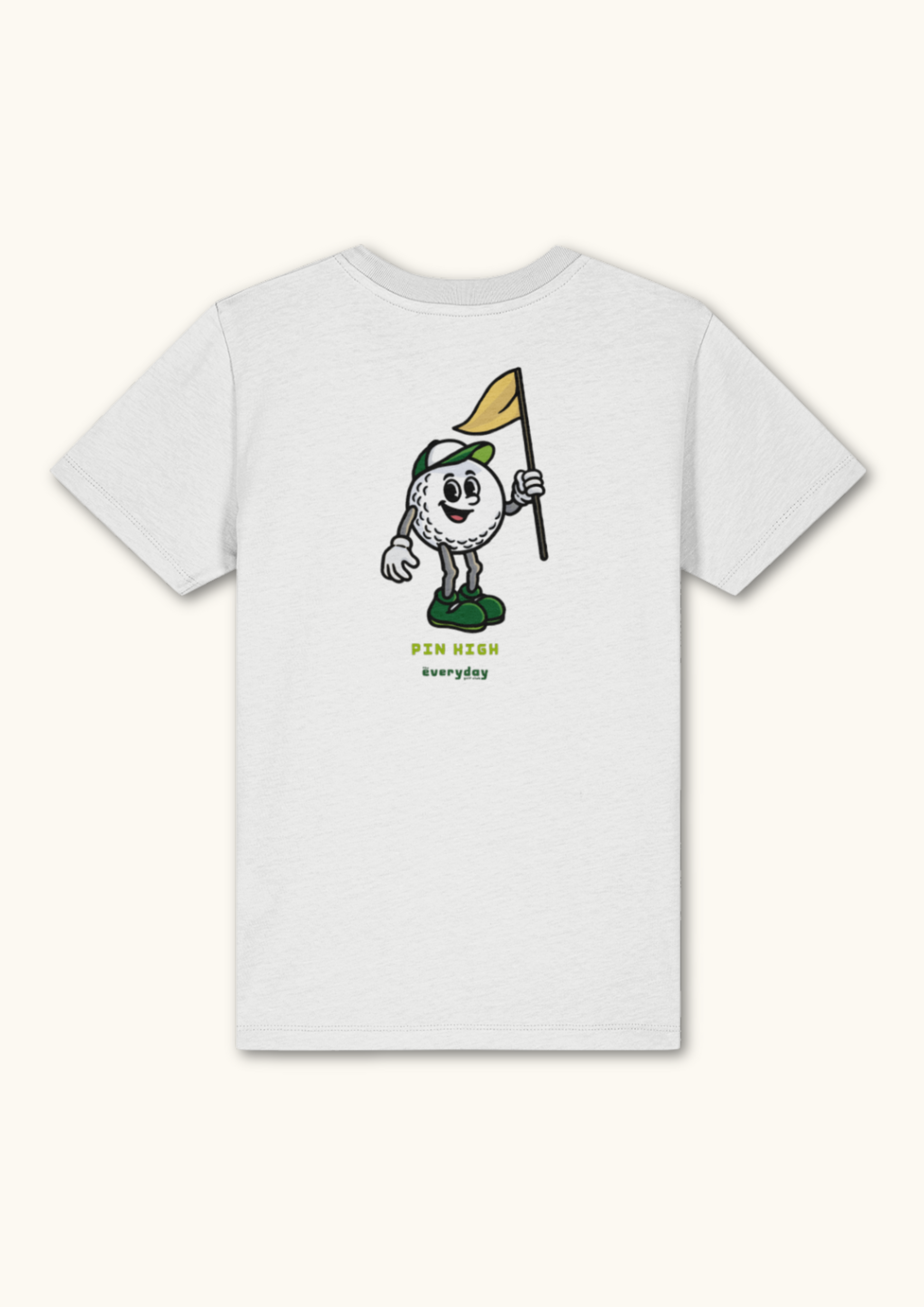 Pin High graphic kids golf t-shirt in organic cotton for young approach shot artists