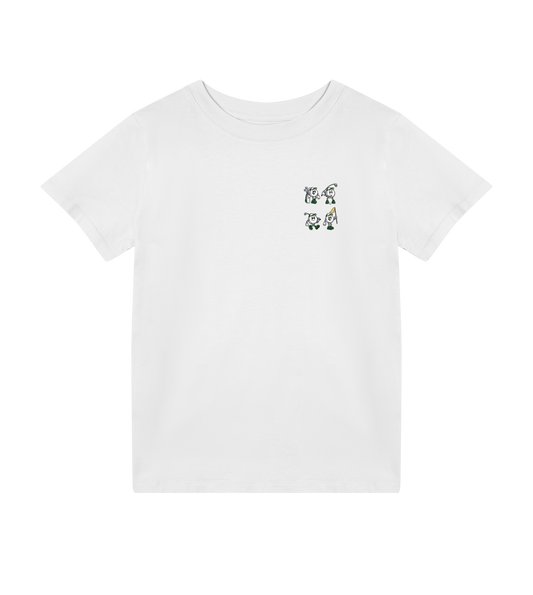 4 Ball square left chest graphic kids golf t-shirt in cotton PurePrint fabric for junior golfers