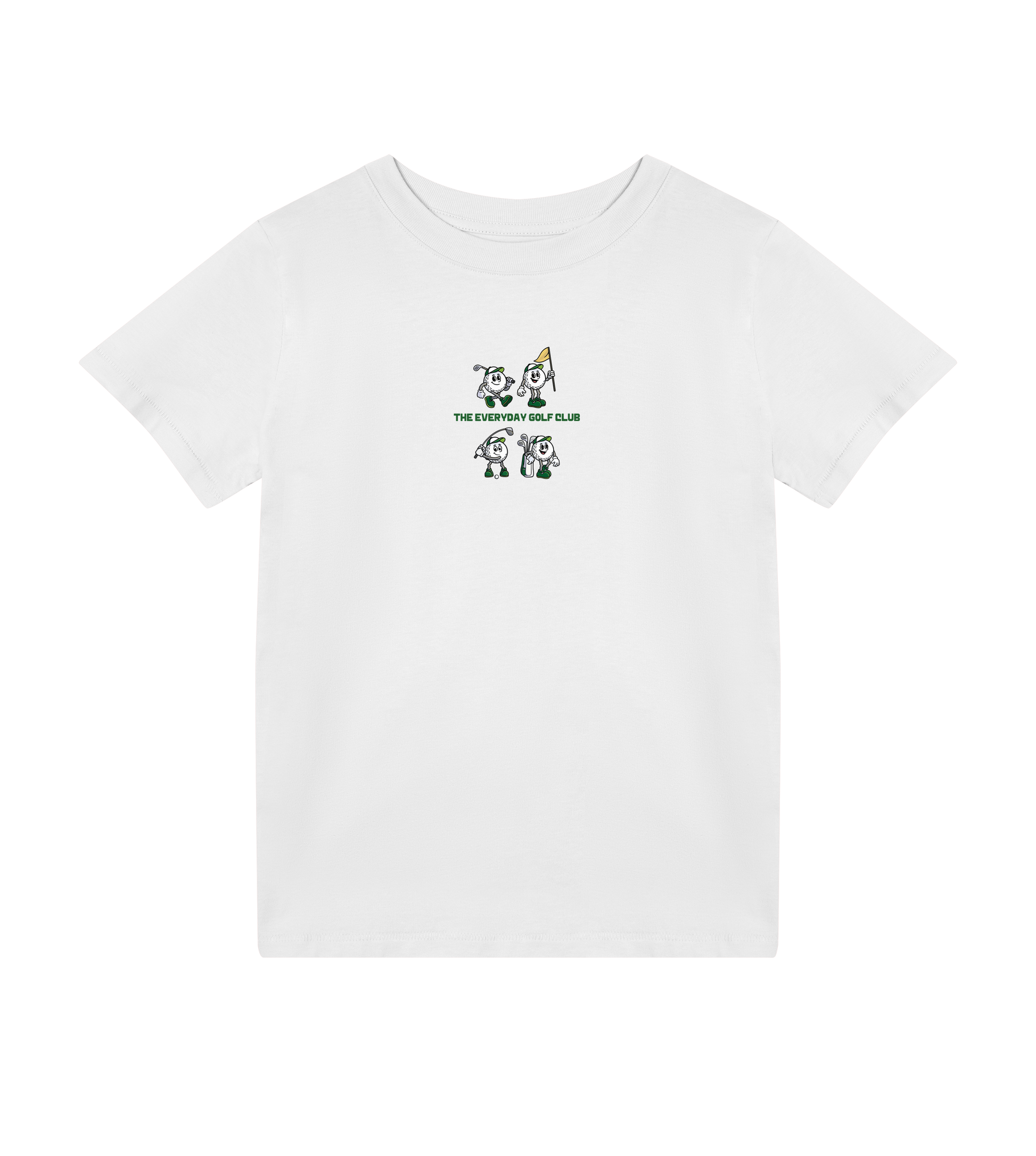 4 Ball square graphic kids golf t-shirt in cotton PurePrint fabric for young golf enthusiasts