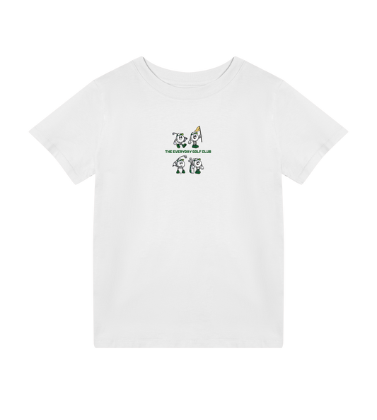 4 Ball square graphic kids golf t-shirt in cotton PurePrint fabric for young golf enthusiasts