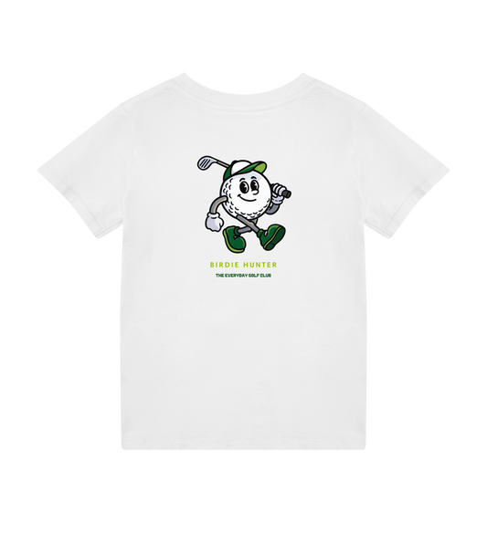 Birdie Hunter graphic kids golf t-shirt in cotton for young golf enthusiasts