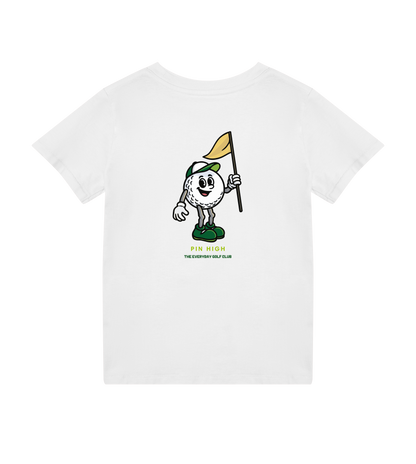 Pin High graphic kids golf t-shirt in cotton for young approach shot artists