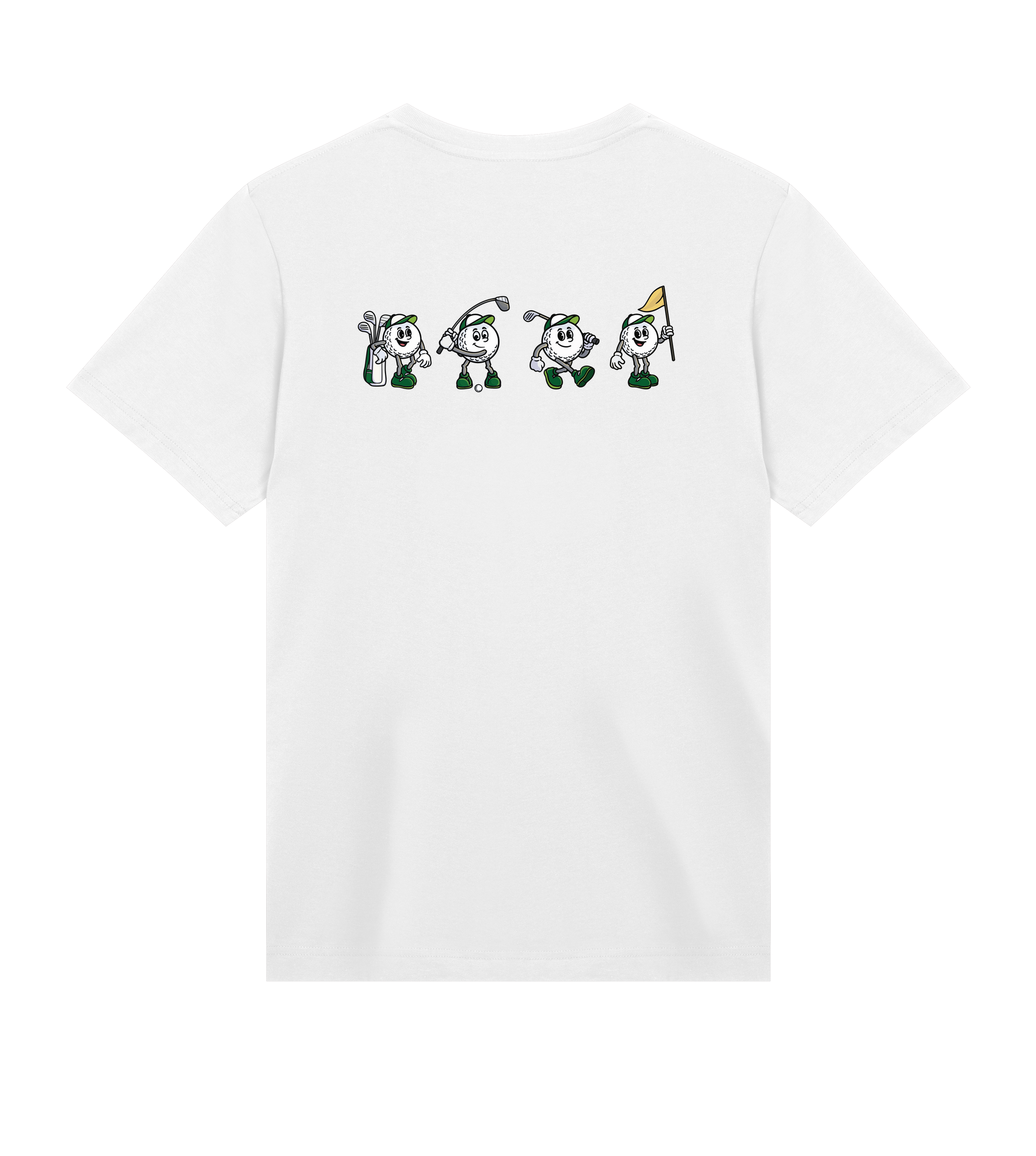 4 Ball back graphic oversized men's golf t-shirt in combed ringspun cotton for male golfers