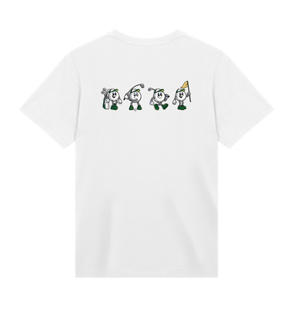 4 Ball back graphic oversized men's golf t-shirt in combed ringspun cotton for male golfers