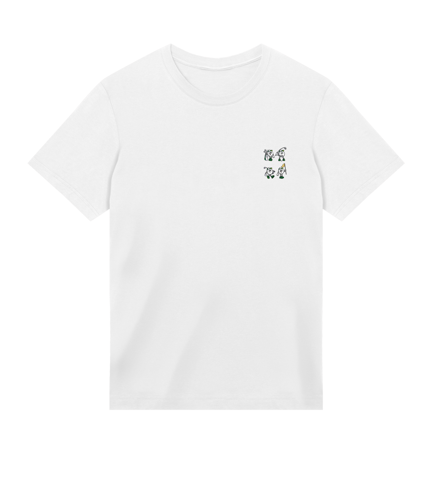 4 Ball Square left chest men's golf t-shirt in cotton PurePrint fabric