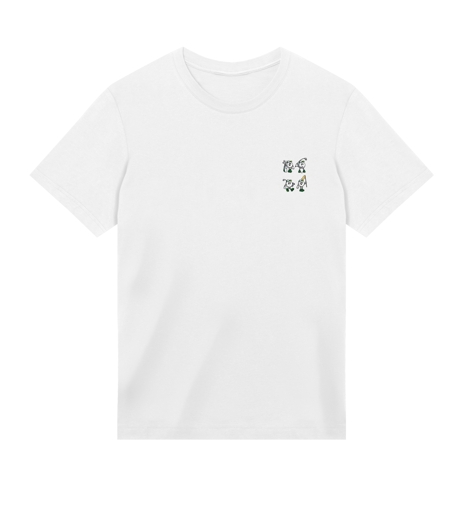 4 Ball Square left chest men's golf t-shirt in cotton PurePrint fabric