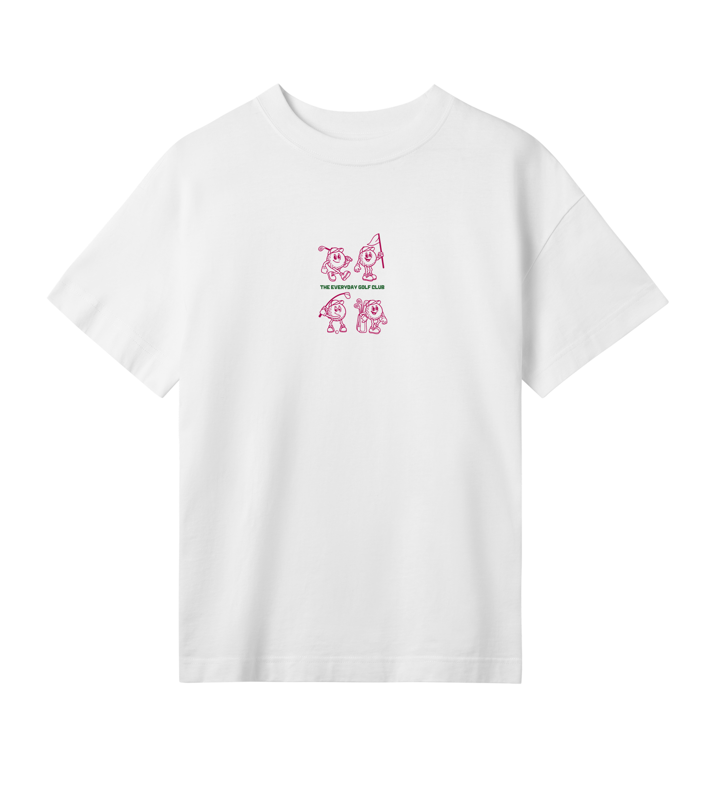 4 Ball Square oversized women's golf t-shirt in combed ringspun cotton for female golfers