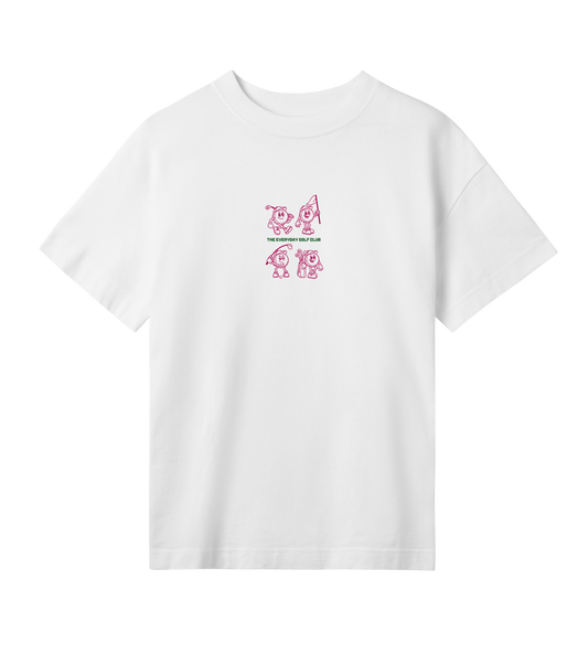 4 Ball Square oversized women's golf t-shirt in combed ringspun cotton for female golfers